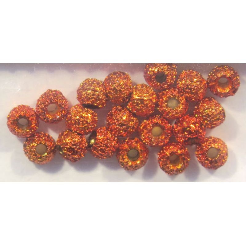Gritty Brass Beads – Orange