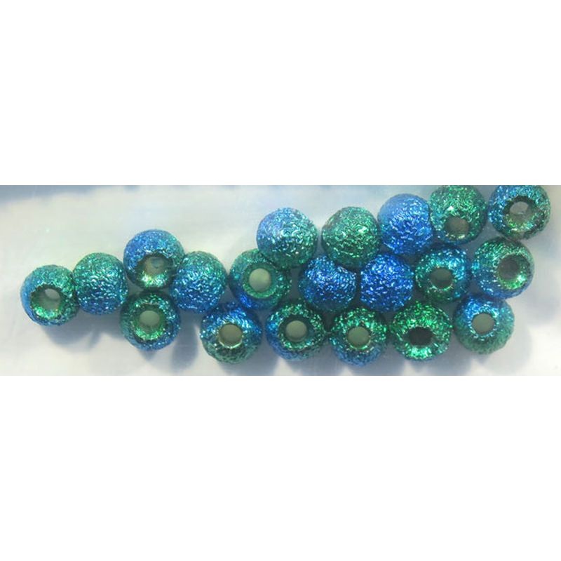 Gritty Brass Beads – Peacock