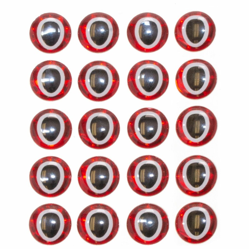 Oval Pupil 3D Eyes – Red/Black