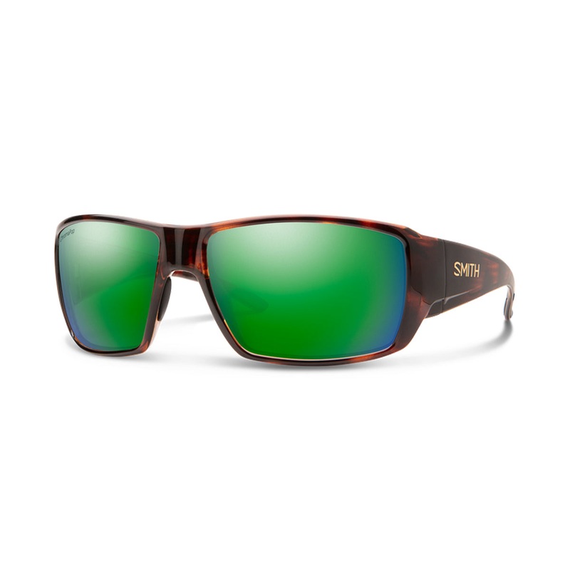 Smith Guides Choice Sunglasses Tortoise ChromaPop Glass Polarized Green Mirror