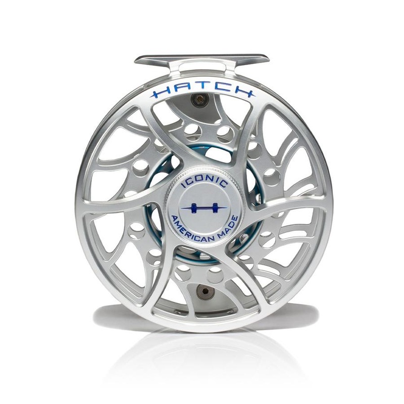 Hatch Iconic 11 Plus Fly Reel Clear Blue Mid Arbor