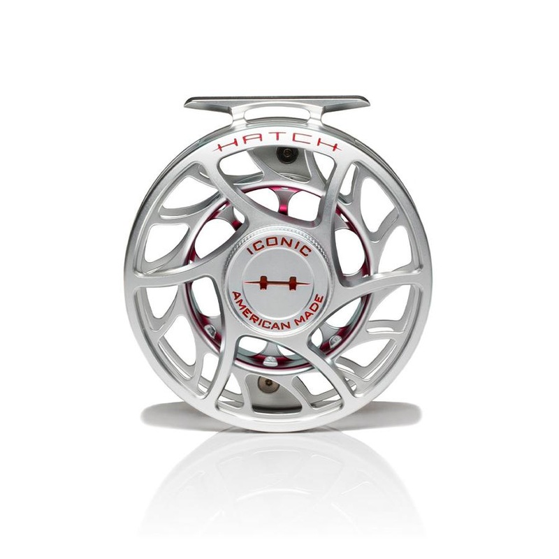 Hatch Iconic 7 Plus Fly Reel Clear Red