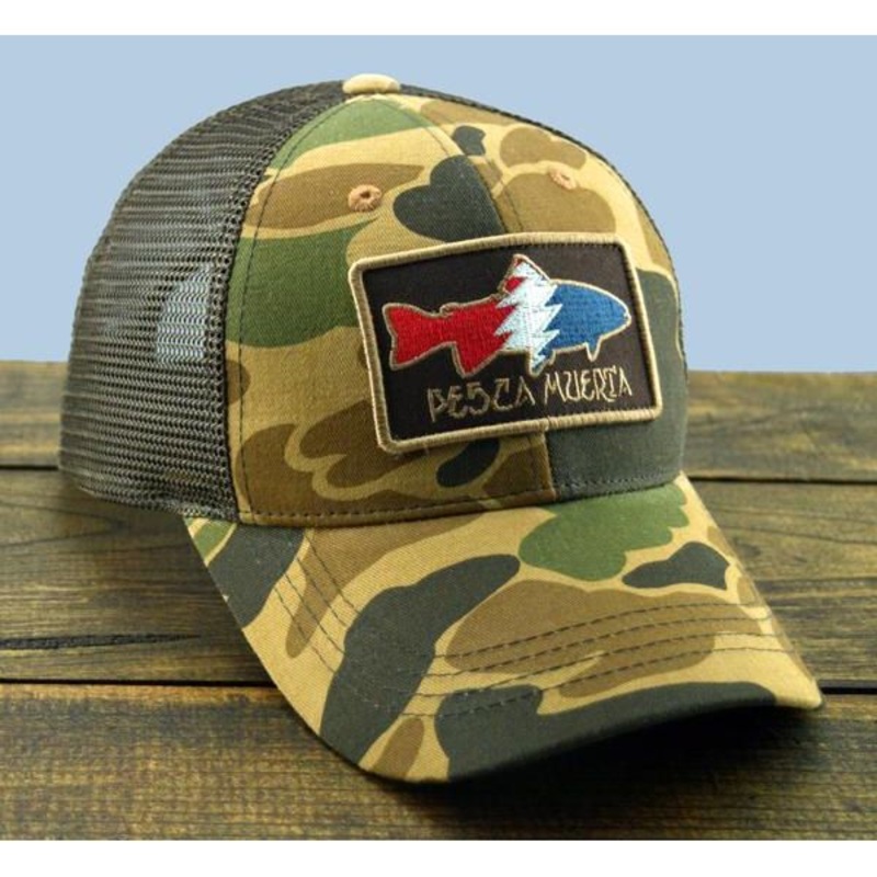 Pesca Muerta Hat Camo Trout Patch Trucker