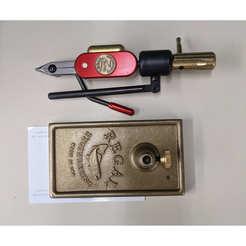 Regal Revolution Vise – Stainless Jaw with Bronze Traditional Base Hot Rod Red