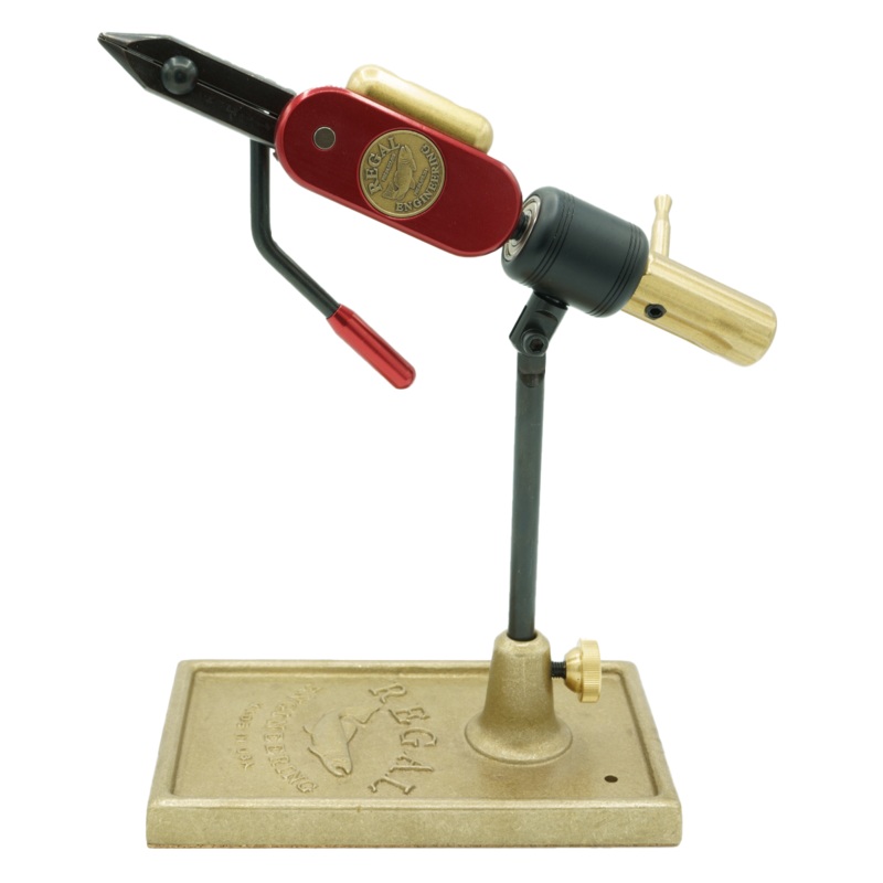 Regal Revolution Vise – Standard Jaw with Bronze Traditional Base Hot Rod Red