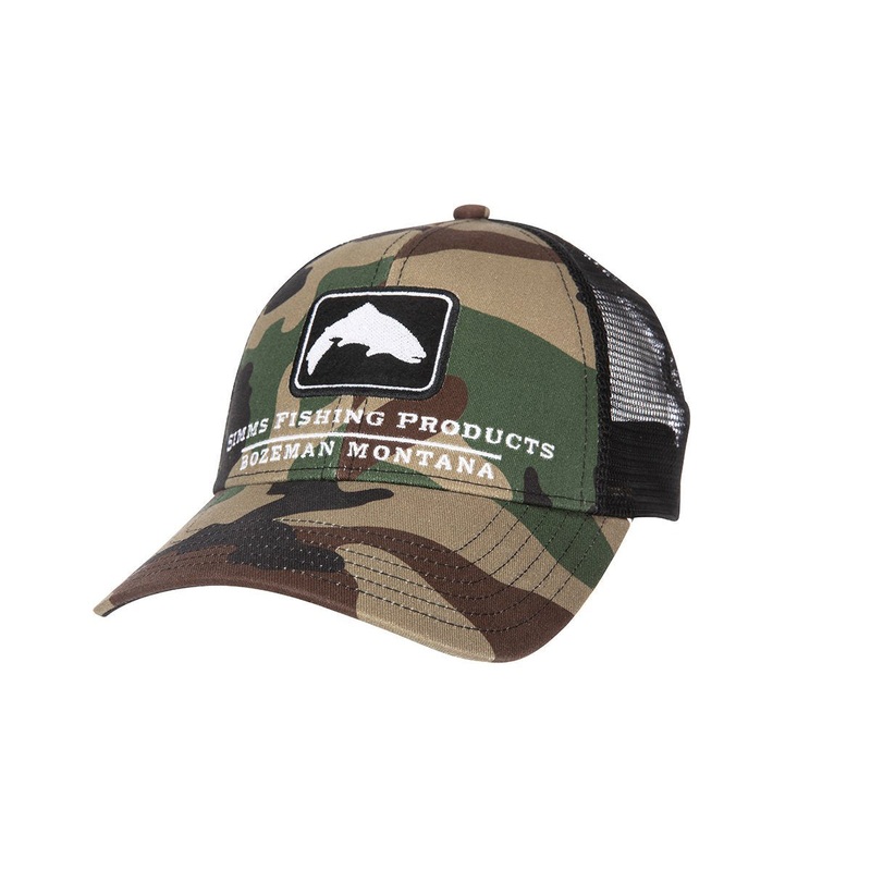 Simms Trout Icon Trucker CX Woodland Camo