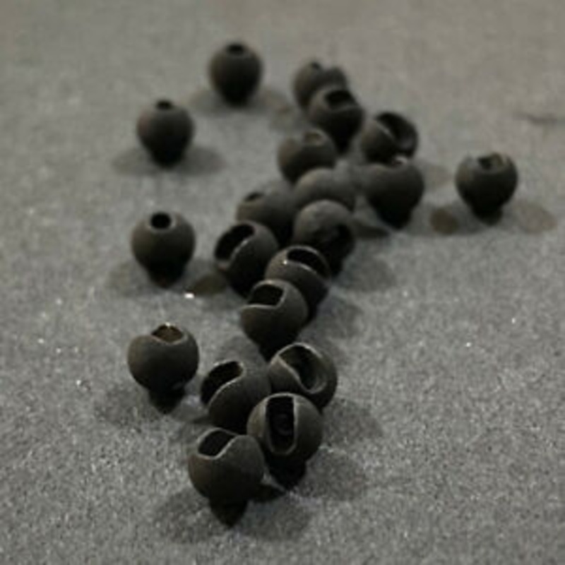 Slotted Tungsten Beads – Matte Black