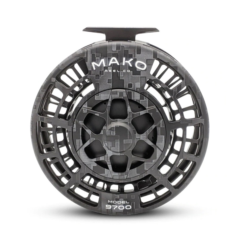 Mako 9700B Large Fly Reel Digi Camo Grey Left Hand