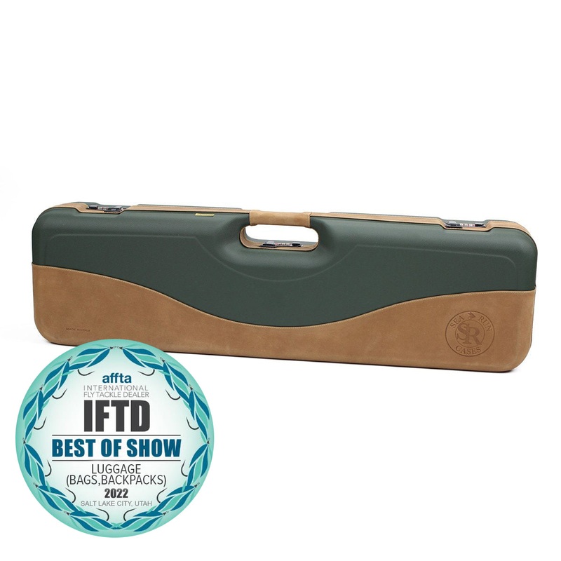 Sea Run Premium Classic Fly Rod  & Reel Travel Case Green/Nespola Leather/Khaki