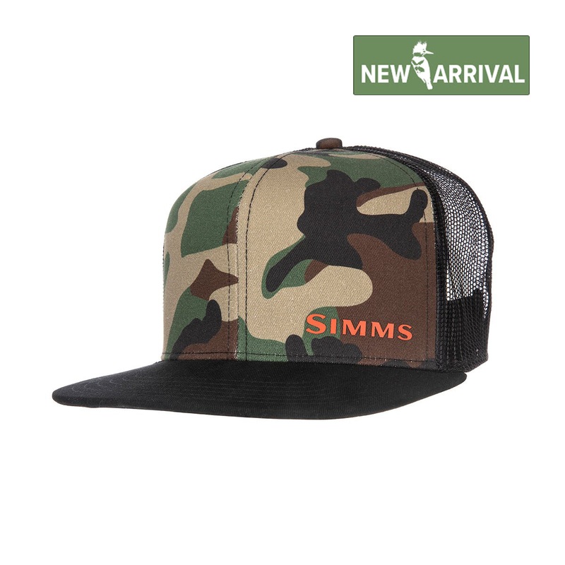 Simms CX Flat Brim Cap Woodland Camo