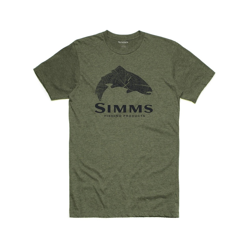 Simms Wood Trout Fill S/S T-Shirt – Military Heather