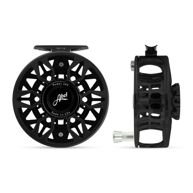 Abel SDS Reel 7/8 Black, Black Drag Knob with Platinum Handle