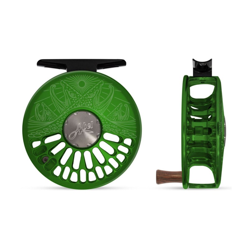 Abel TR Reel 4/5 Underwood Last Light Grass Green with Rosewood Handle