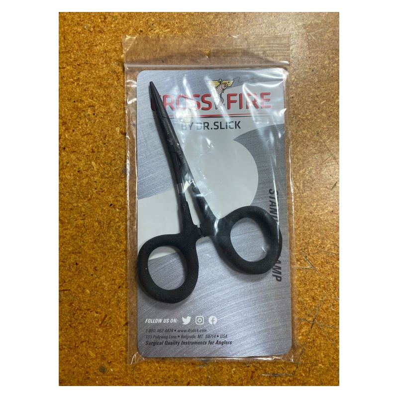 Dr. Slick Standard Clamp, 5″, Black, Straight with Rubber Loops