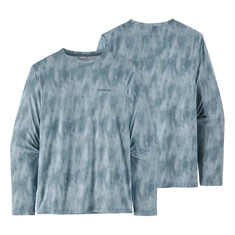 Patagonia L/S Cap Cool Daily Fish Graphic Shirt – Agave: Light Plume Grey