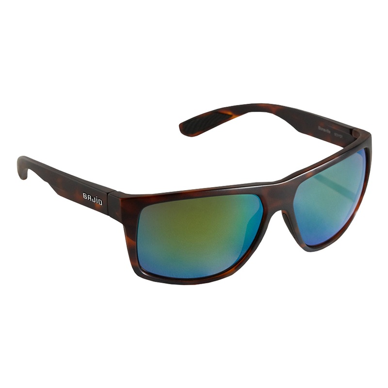 Bajio Sunglasses Boneville Dark Tortoise Matte Permit Green Mirror