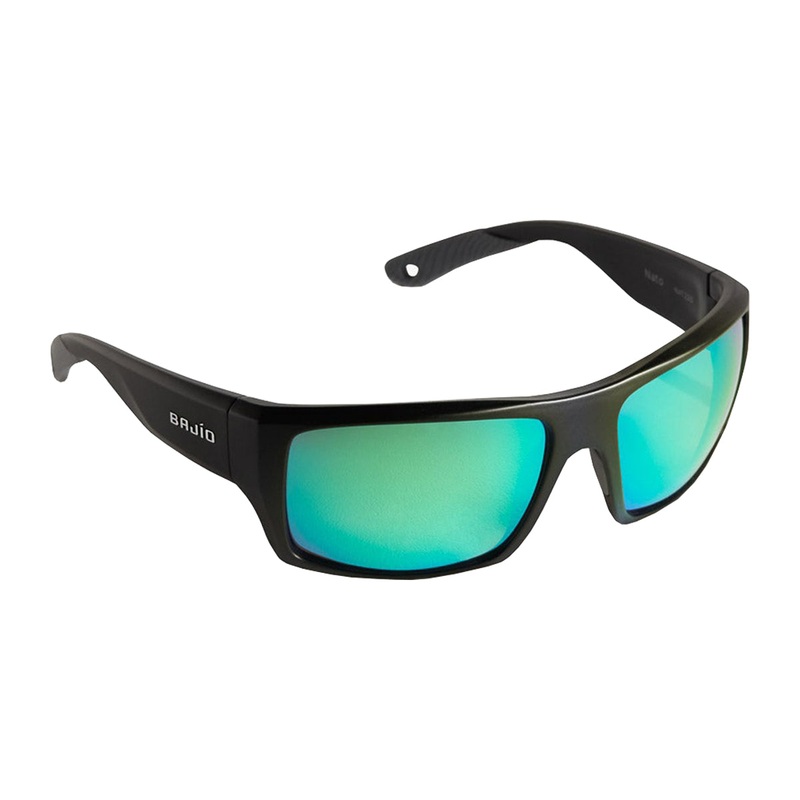 Bajio Sunglasses Nato Black Matte Permit Green Mirror