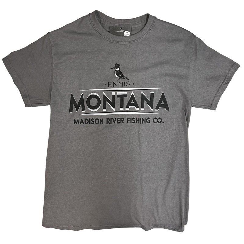 MRFC Logo Kingfisher S/S T-Shirt Charcoal with Kingfisher