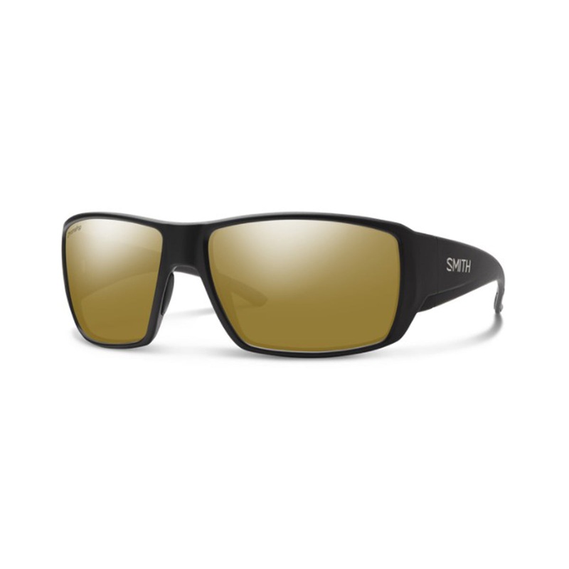 Smith Guide’s Choice Sunglasses Matte Black ChromaPop Glass Polarized Bronze Mirror