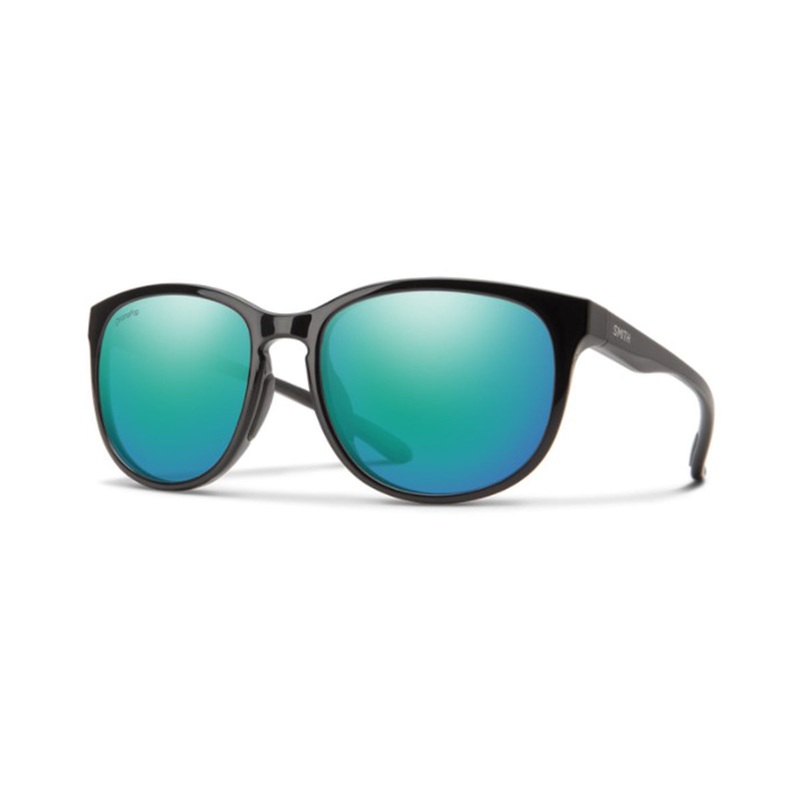 Smith Lake Shasta Sunglasses Black ChromaPop Polarized Opal Mirror