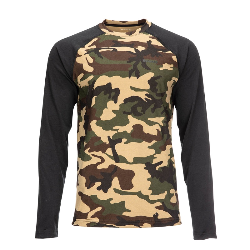 Simms Lightweight Baselayer Top Woodland Camo