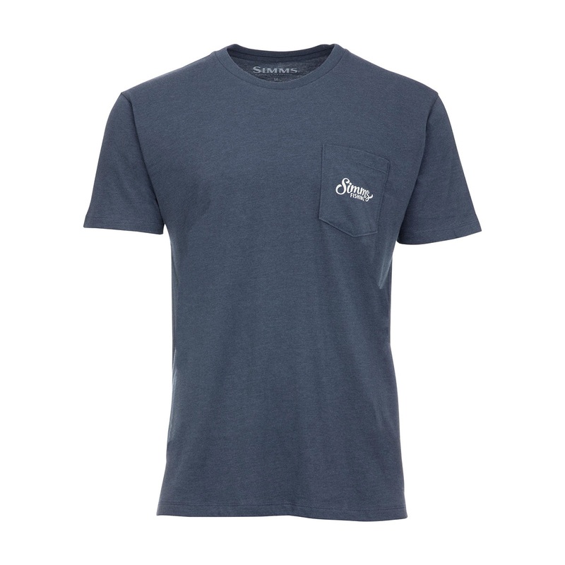 Simms Two Tone Pocket Tee Navy Heather