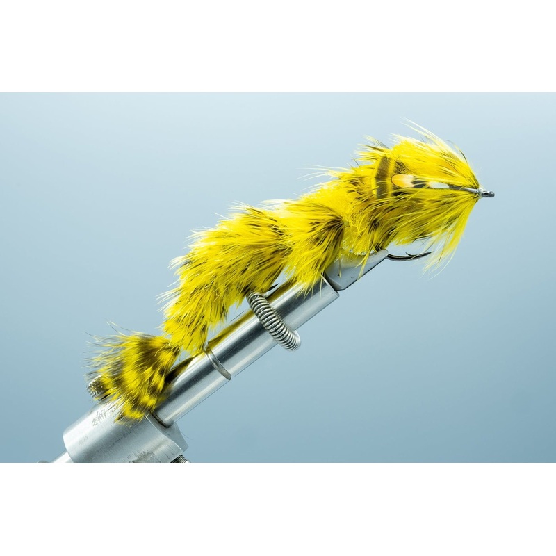 Chocklett’s Feather Changer (LARGE double hook) Olive/Yellow