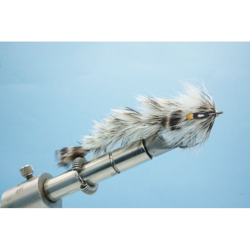 Chocklett’s Feather Changer (SMALL single hook) Salt & Pepper