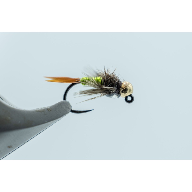 TGB Jigged Copper John Chartreuse
