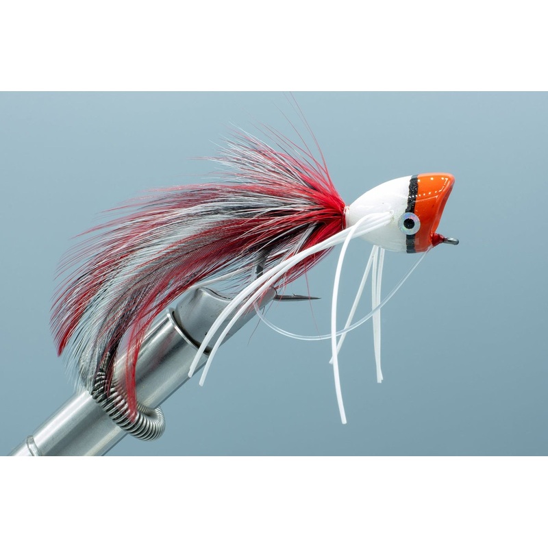 Bass Popper Red/White #1/0
