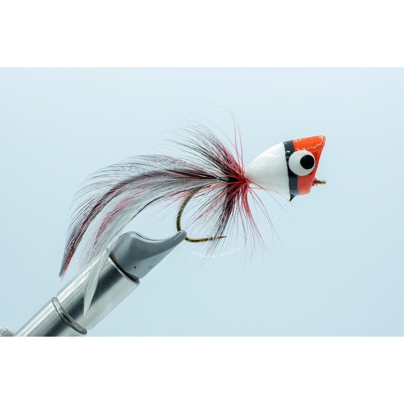 Bass Popper Red/White #6