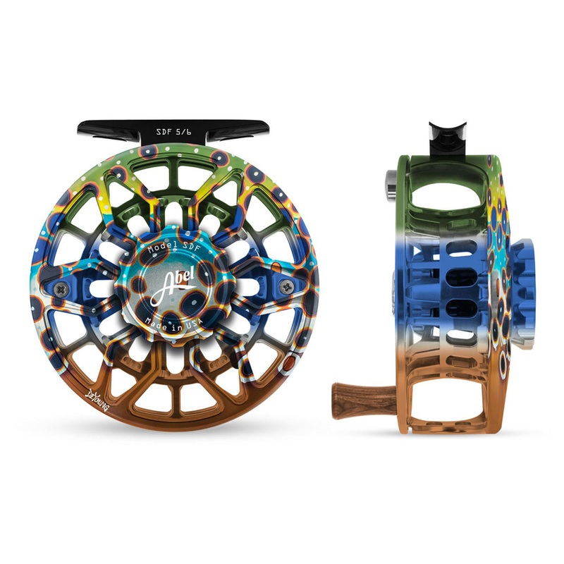 Abel SDF Reel Ported 5/6 DeYoung Brown Flank with Walnut Handle