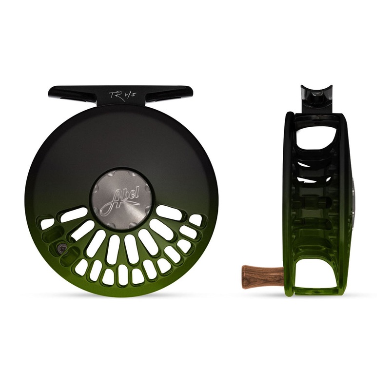 Abel TR Reel 4/5 Black Green Fade with Walnut Handle