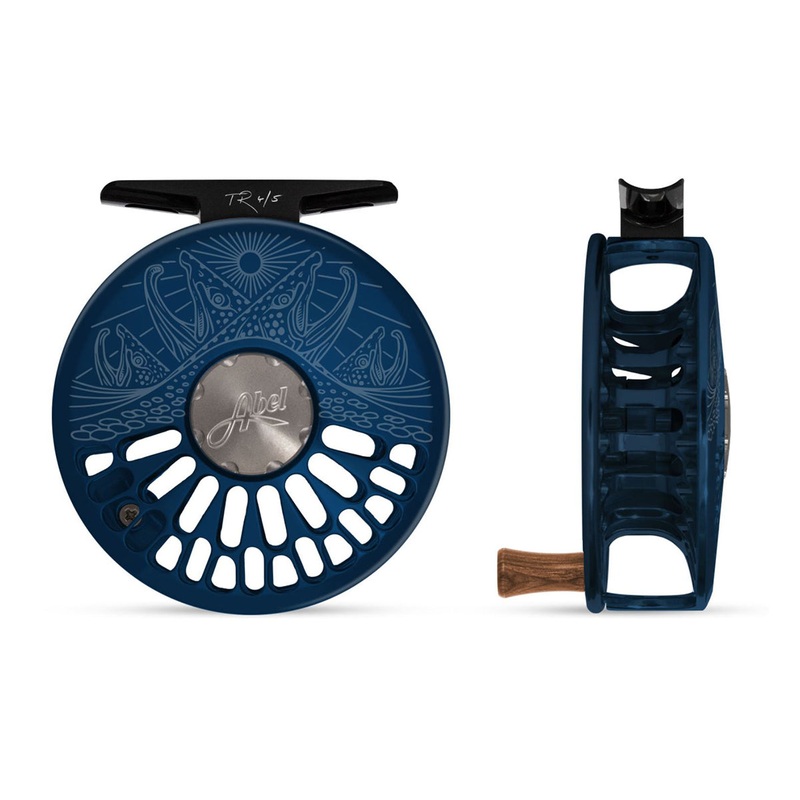 Abel TR Reel 4/5 Deep Blue, Underwood Last Light with Walnut Handle