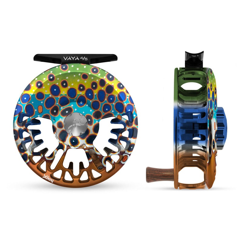 Abel Vaya Reel 4/5 DeYoung Brown Flank with Rosewood Handle