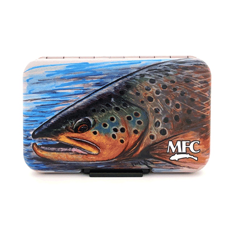 MFC Fly Box – Poly (Optional Leaf) Hallock’s Brown Trout