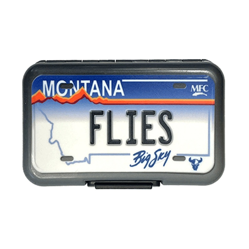 MFC Fly Box – Poly (Optional Leaf) Montana License Plate