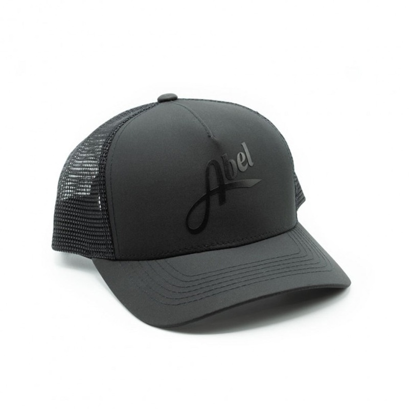 Abel Logo Hat Rip-Stop Trucker Black