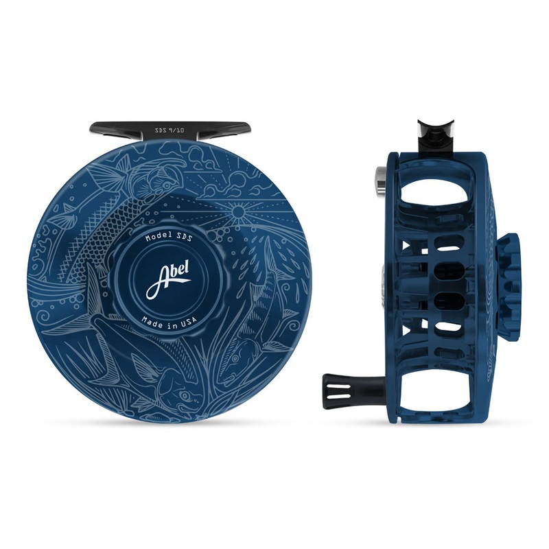 Abel SDS Reel Solid 9/10 Deep Blue, Deep Blue Drab Knob, Underwood Slammin’ with Black Handle