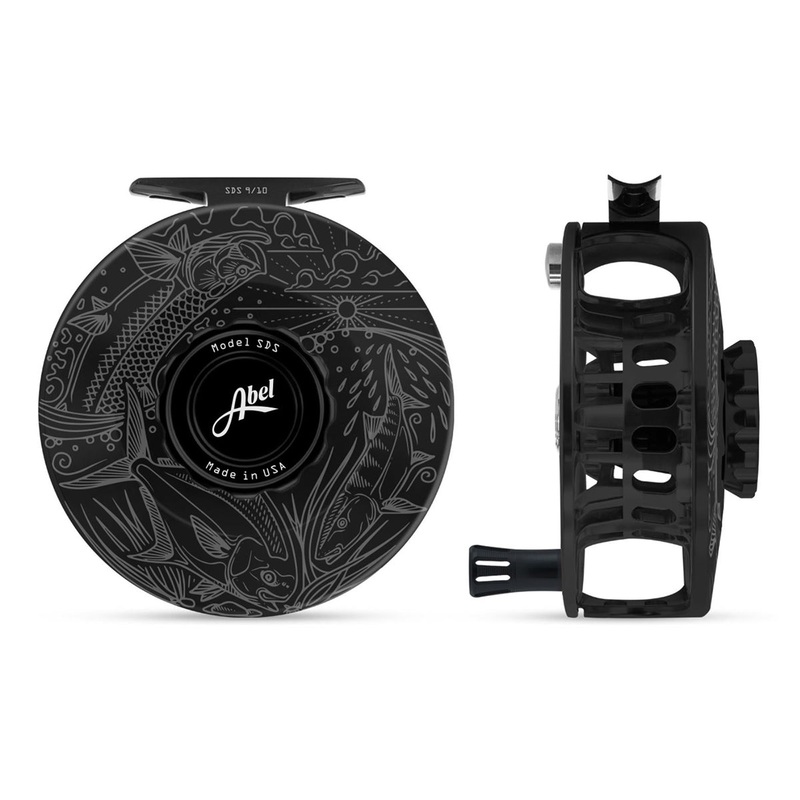 Abel SDS Reel Solid 9/10 Gloss Black, Underwood Slammin’ with Black Handle