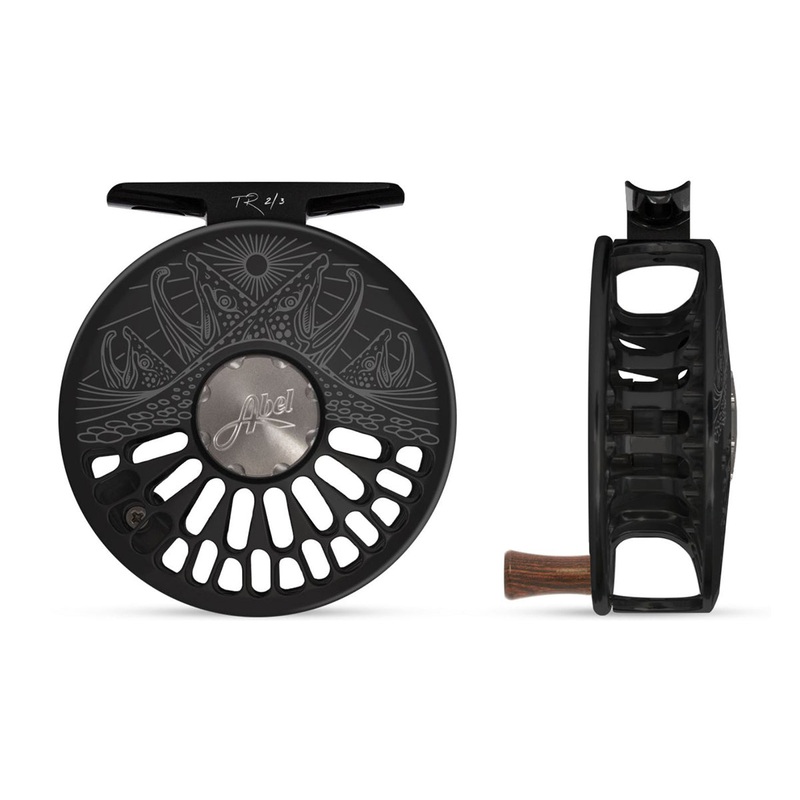 Abel TR Reel 2/3 Gloss Black, Underwood Last Light with Rosewood Handle