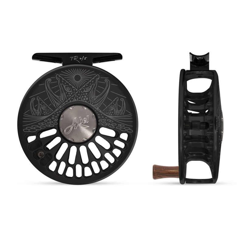 Abel TR Reel 4/5 Gloss Black, Underwood Last Light with Rosewood Handle
