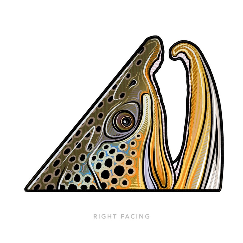 Brown Rise Right Sticker