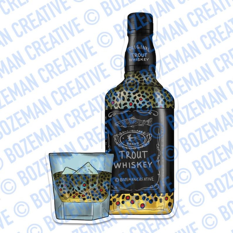 Brown Trout Whiskey Sticker