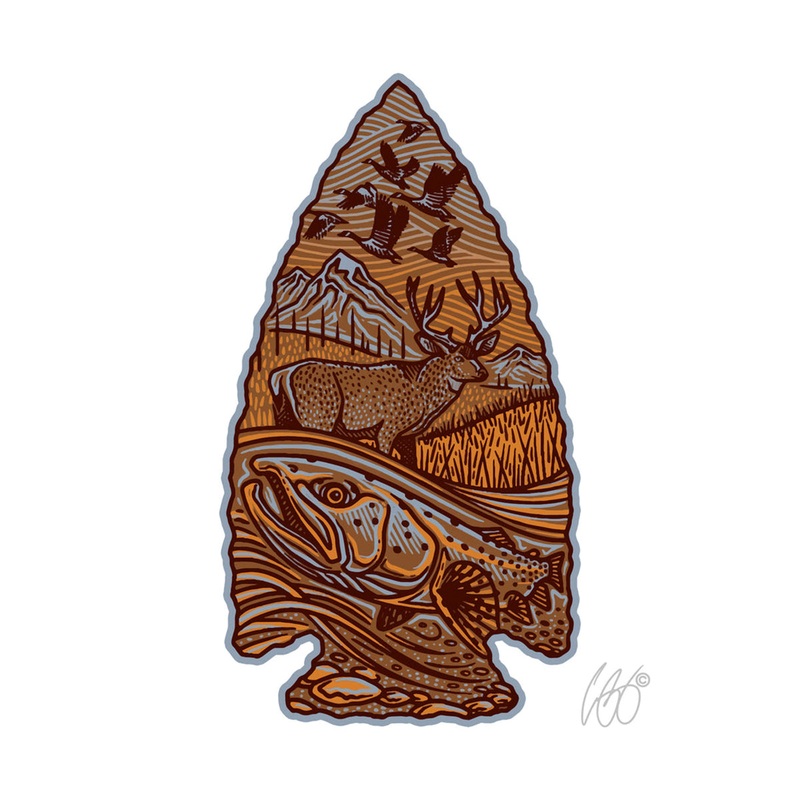Casey Underwood Stone Point Sticker