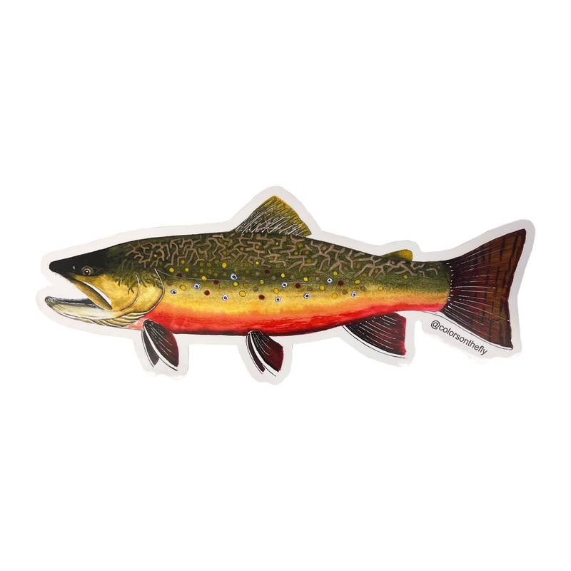 Mike Pepper “Colors on the Fly” 20″ Brook Trout Sticker