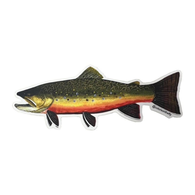 Mike Pepper “Colors on the Fly” 6″ BrookTrout Sticker