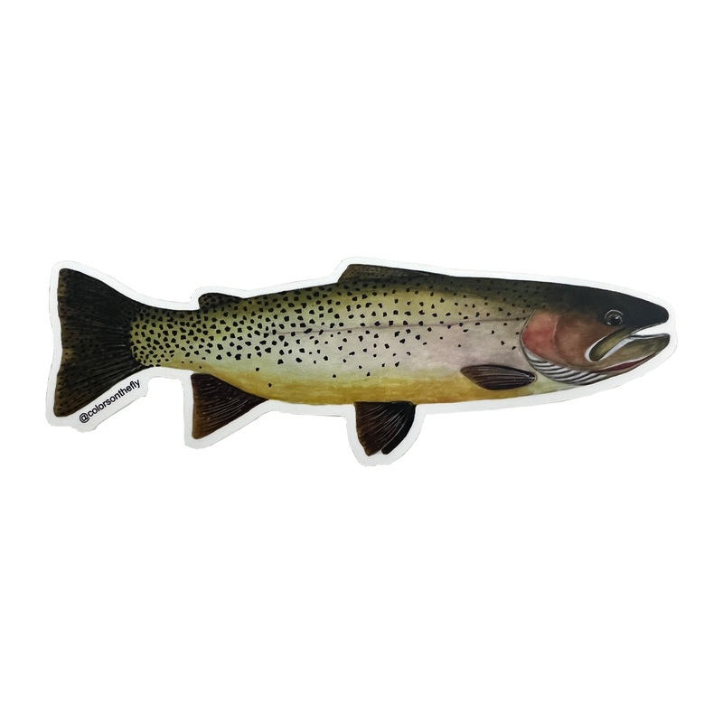 Mike Pepper “Colors on the Fly” 6″ Cutthroat Trout Sticker