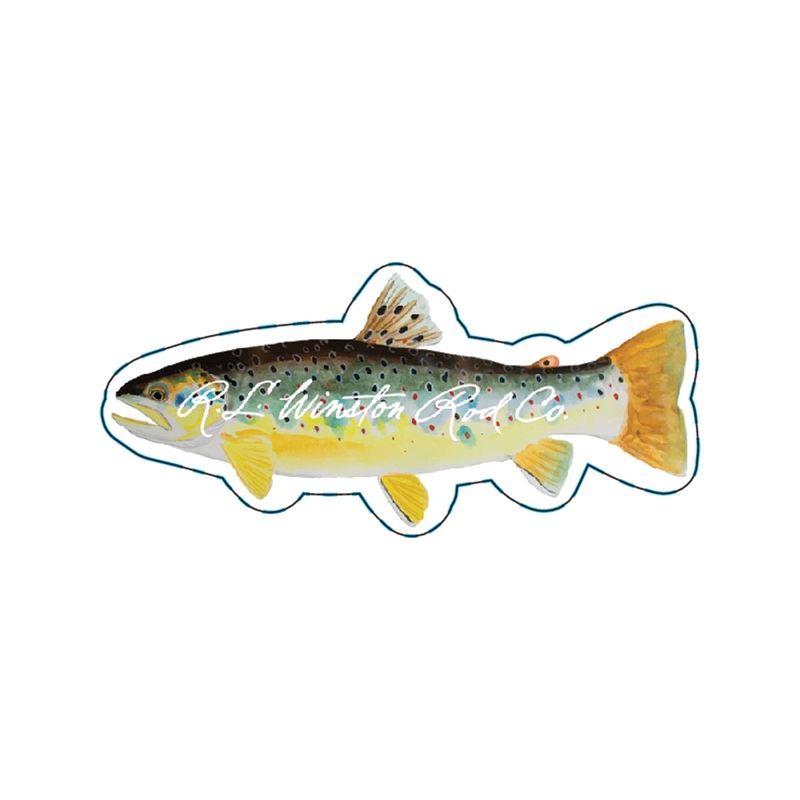 R.L. Winston Sticker Brown Trout.