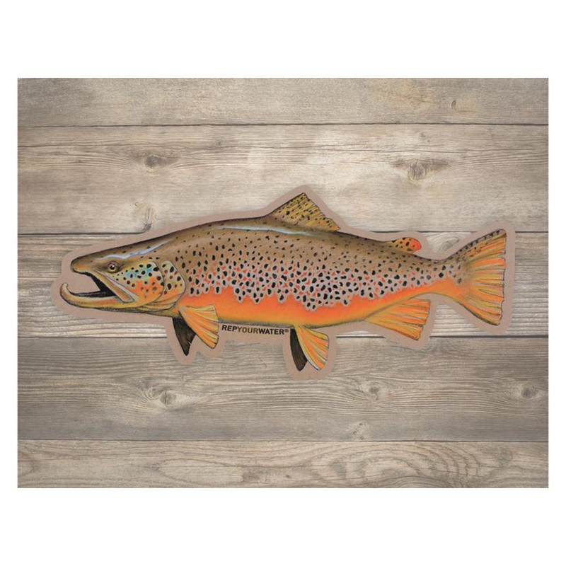 Rep Your Water Big Dog Brown Artist’s Reserve Sticker – M & L